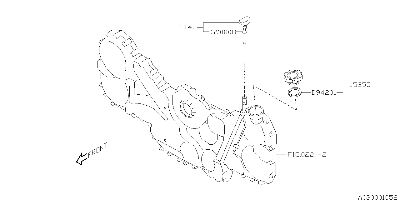 Diagram OIL FILLER DUCT for your 2010 Subaru Impreza  Sedan 