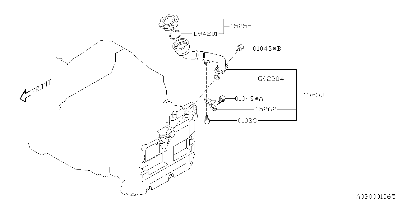 Diagram OIL FILLER DUCT for your 2008 Subaru Impreza   