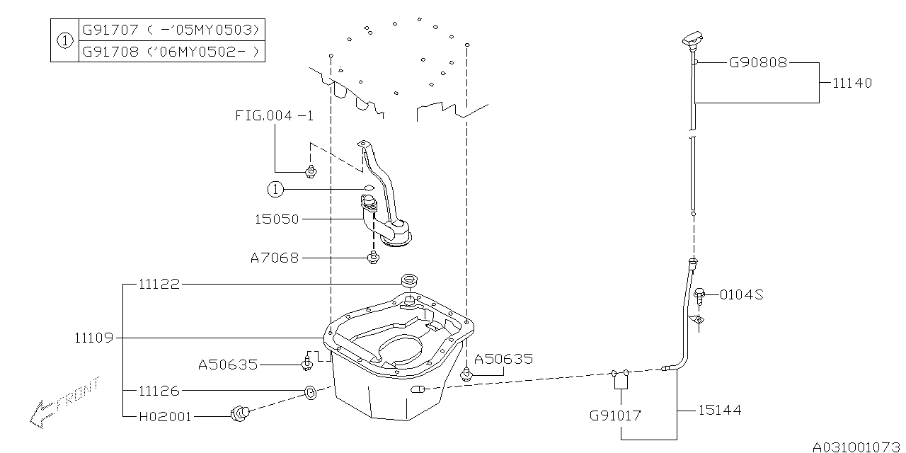 Diagram OIL PAN for your 2023 Subaru WRX Limited  