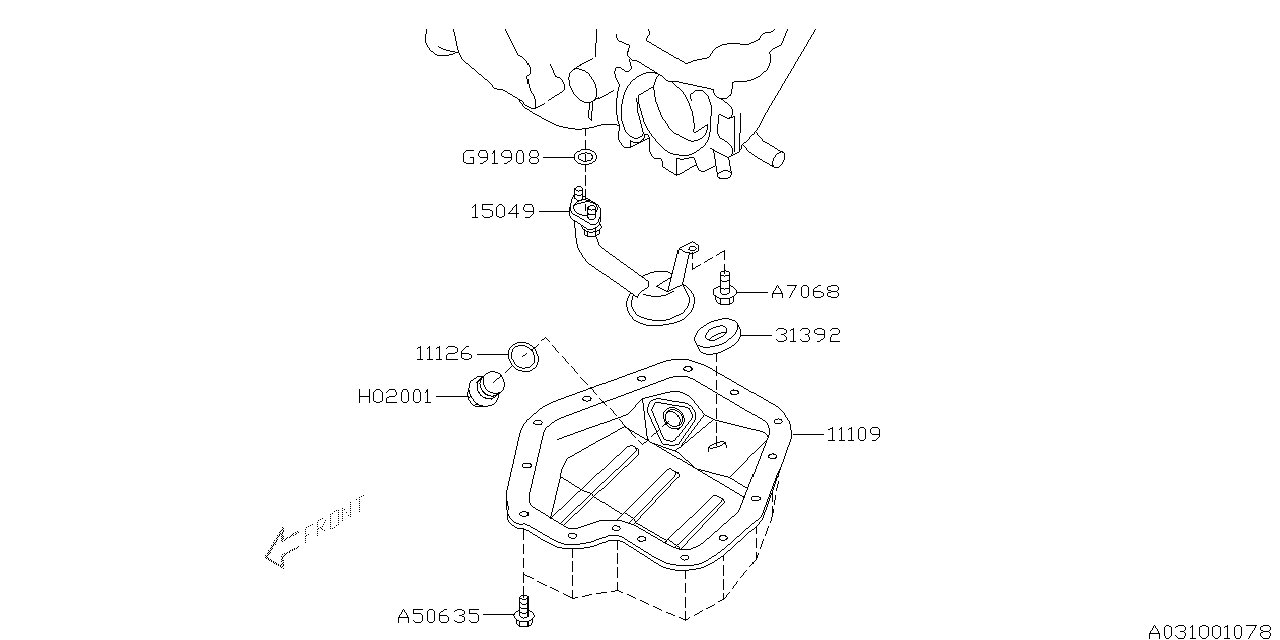 Diagram OIL PAN for your 2025 Subaru Impreza   