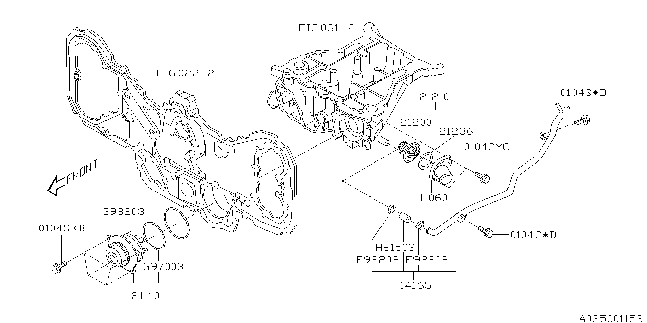 Diagram WATER PUMP for your 2016 Subaru WRX Limited  