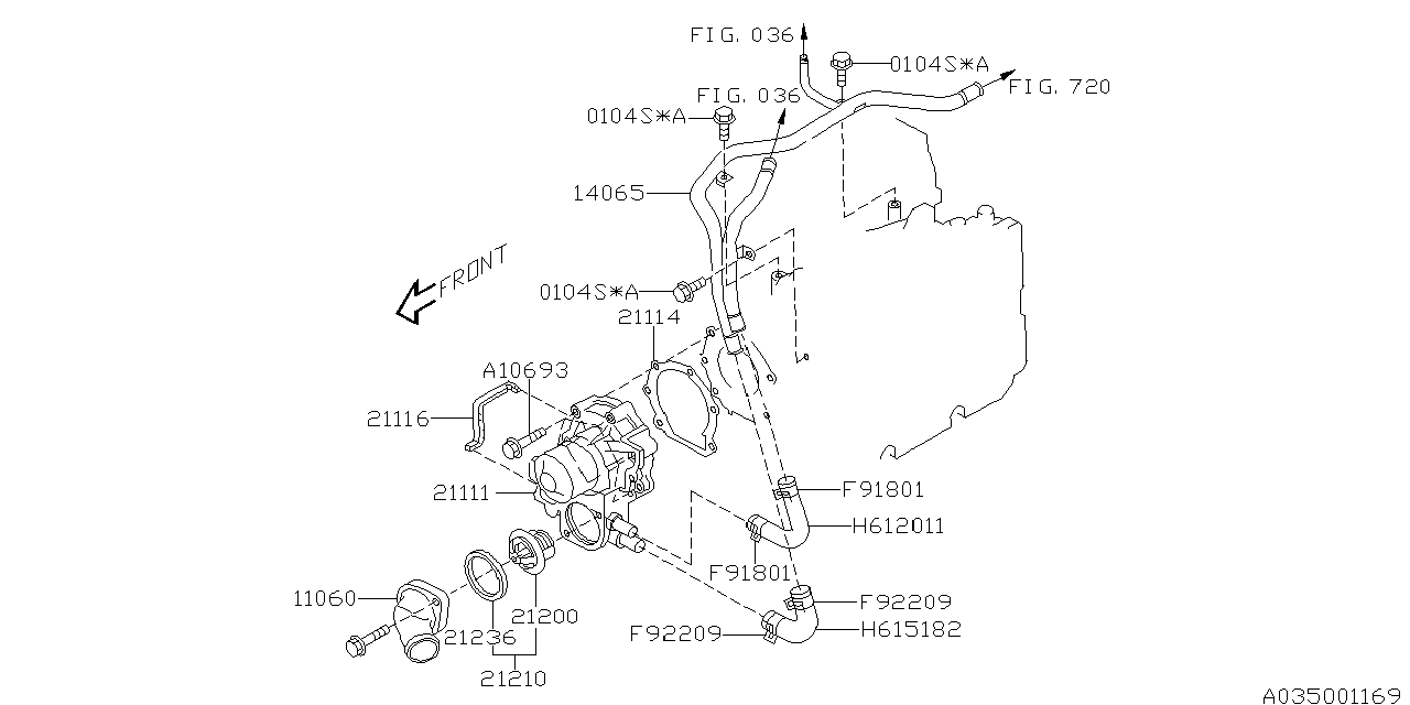 Diagram WATER PUMP for your 2020 Subaru WRX  LIMITED WITH LIP ES 