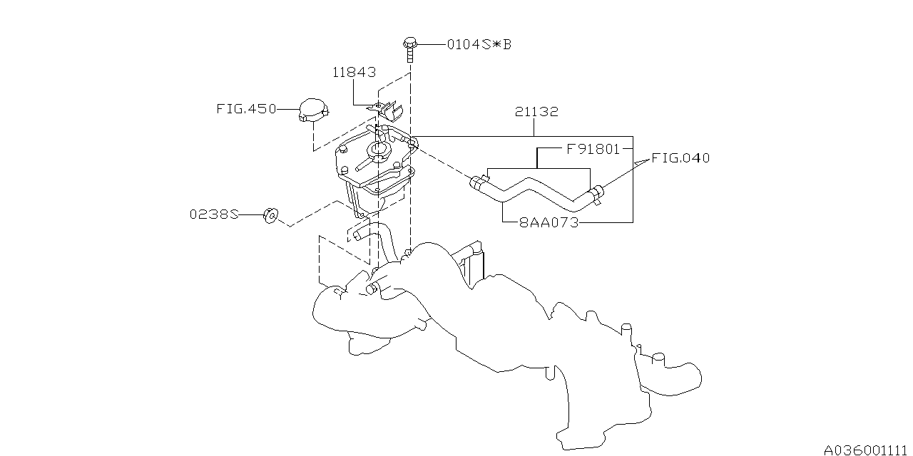 Diagram WATER PIPE (1) for your 2023 Subaru Impreza  EYESIGHT SEDAN 