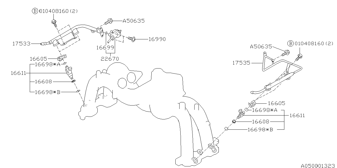 Diagram INTAKE MANIFOLD for your 2002 Subaru Impreza (251) 5MT 4WD TS Wagon 