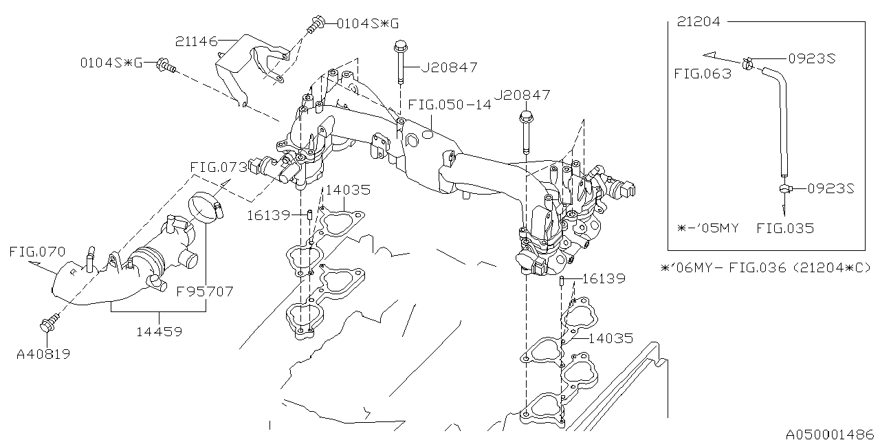 Diagram INTAKE MANIFOLD for your 2014 Subaru Impreza 2.0L CVT Sport Wagon 