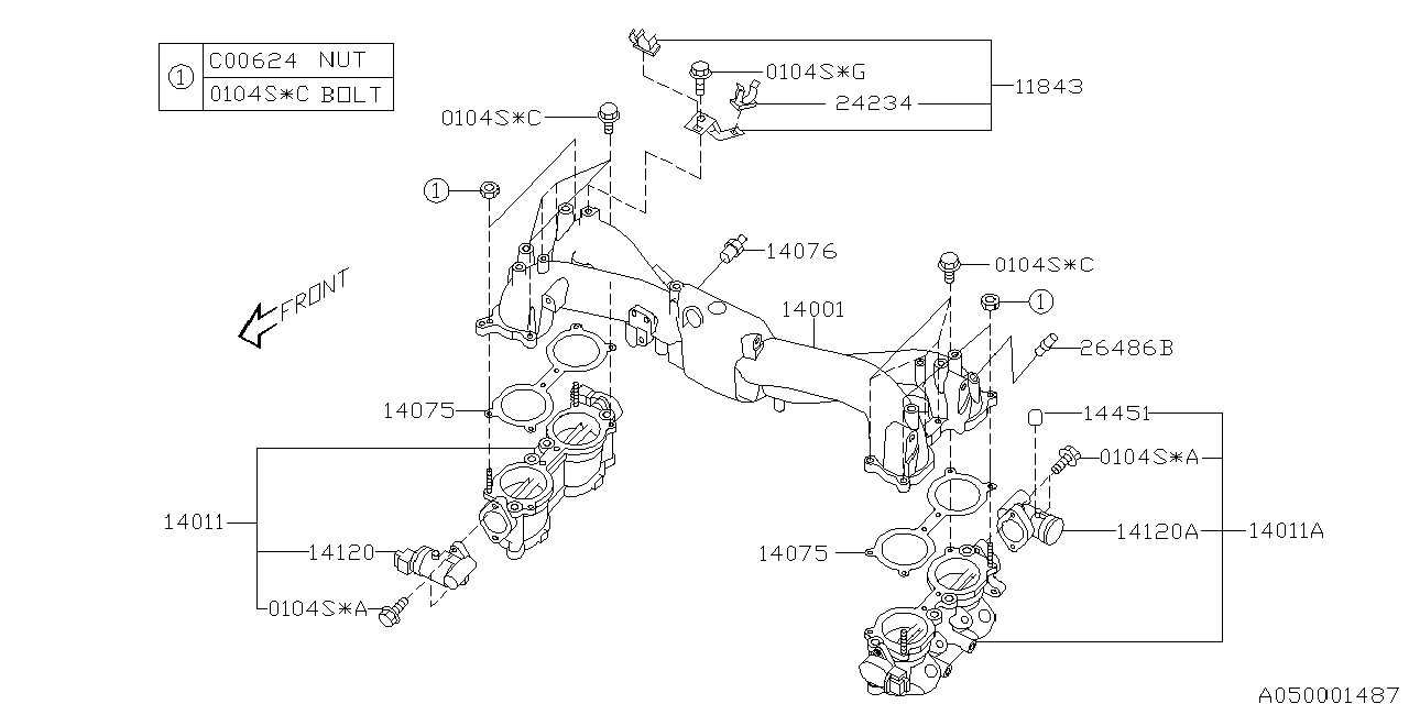 Diagram INTAKE MANIFOLD for your 2019 Subaru BRZ   