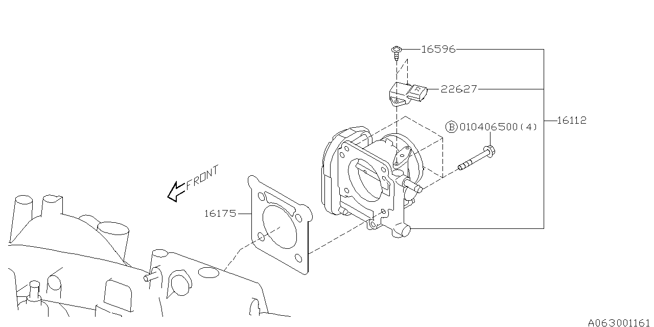 Diagram THROTTLE CHAMBER for your Subaru Baja  