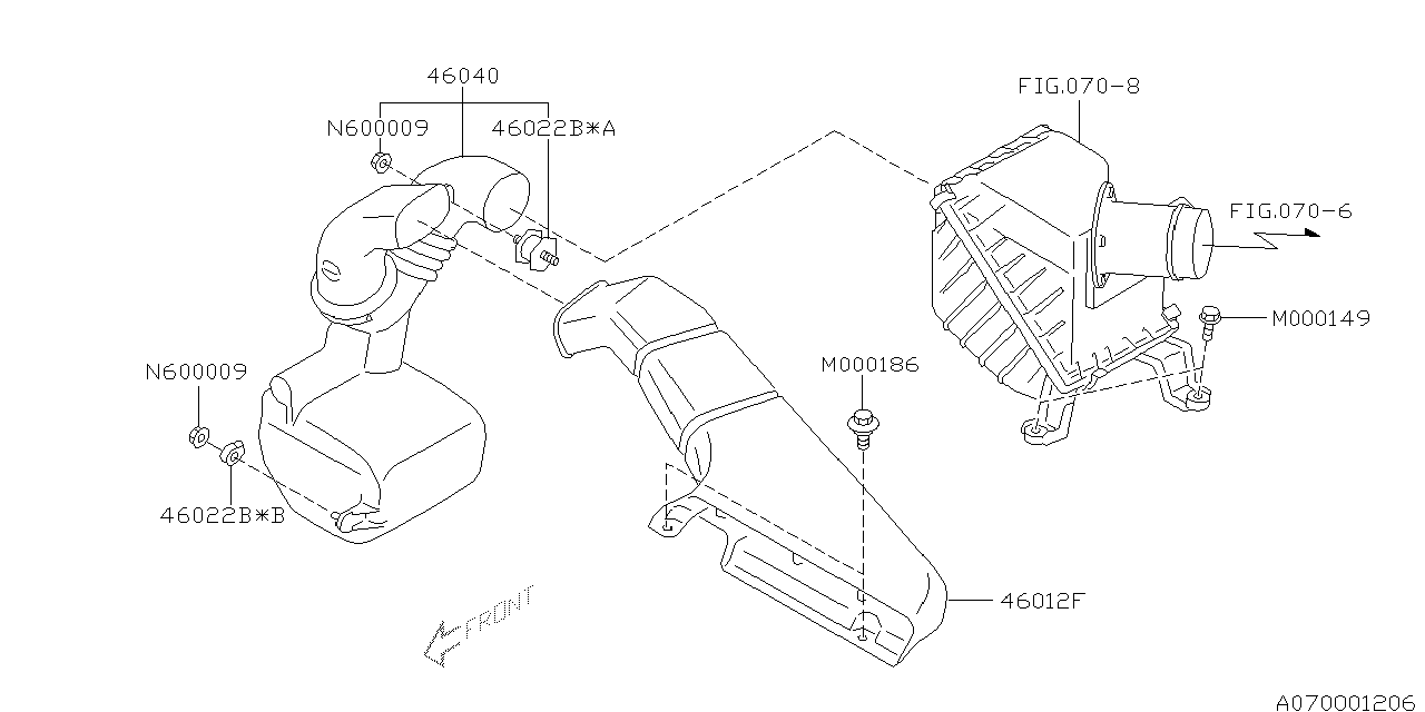 Diagram AIR CLEANER & ELEMENT for your 2019 Subaru Crosstrek  EYESIGHT 