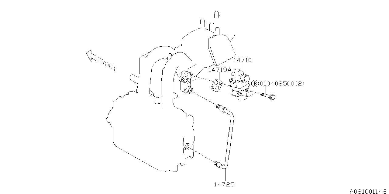 Diagram EMISSION CONTROL (EGR) for your 2004 Subaru Legacy 2.5L MT L-S SEDAN 