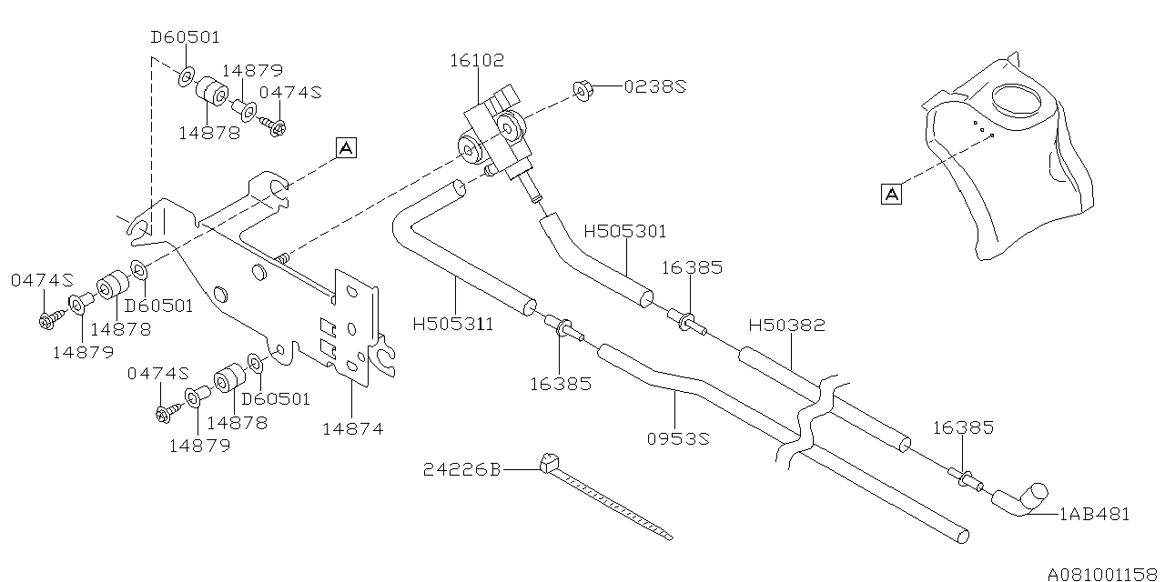 Diagram EMISSION CONTROL (EGR) for your 2020 Subaru Impreza  PREMIUM w/EyeSight SEDAN 