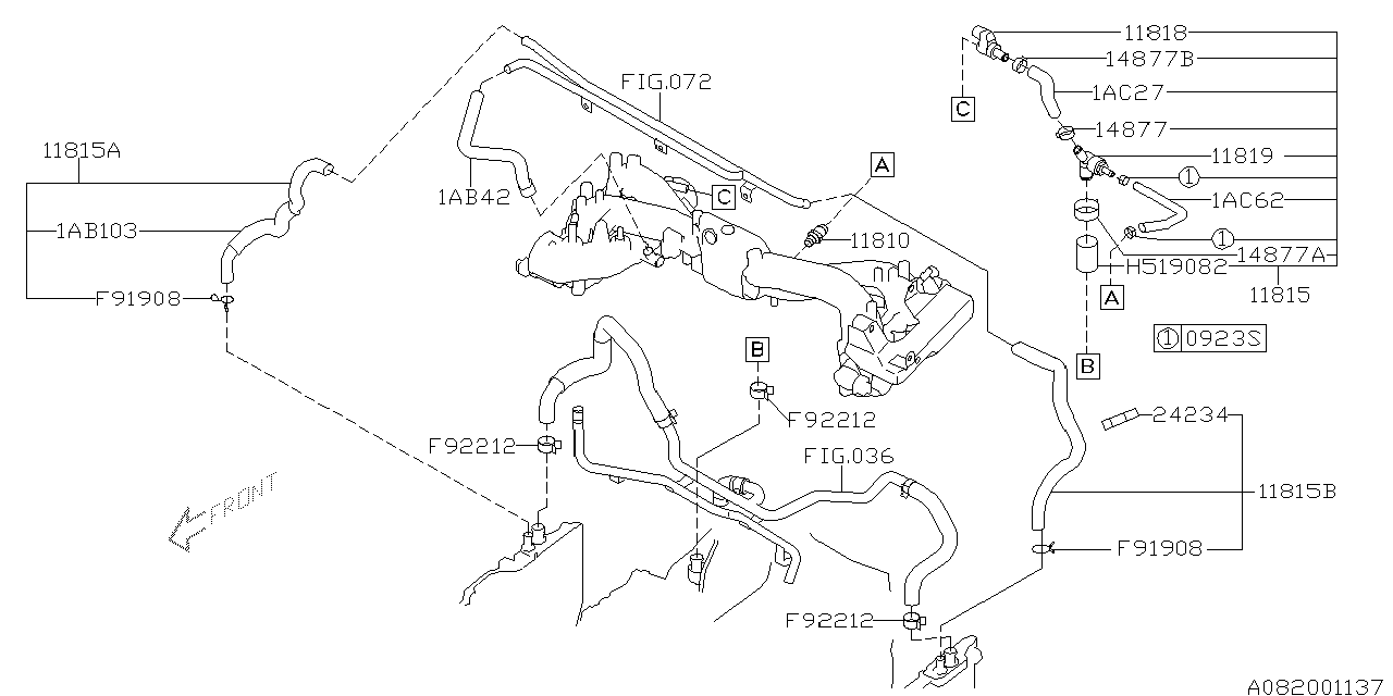 Diagram EMISSION CONTROL (PCV) for your 2004 Subaru Baja   