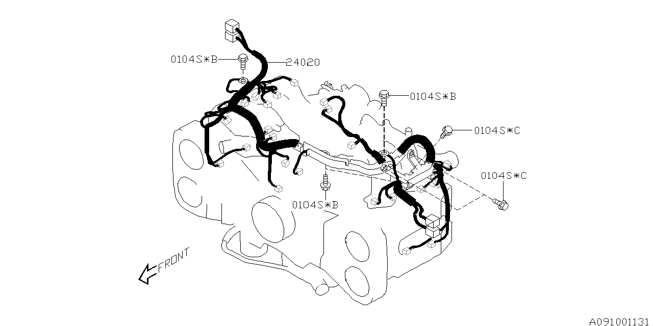 Diagram ENGINE WIRING HARNESS for your 2017 Subaru WRX   