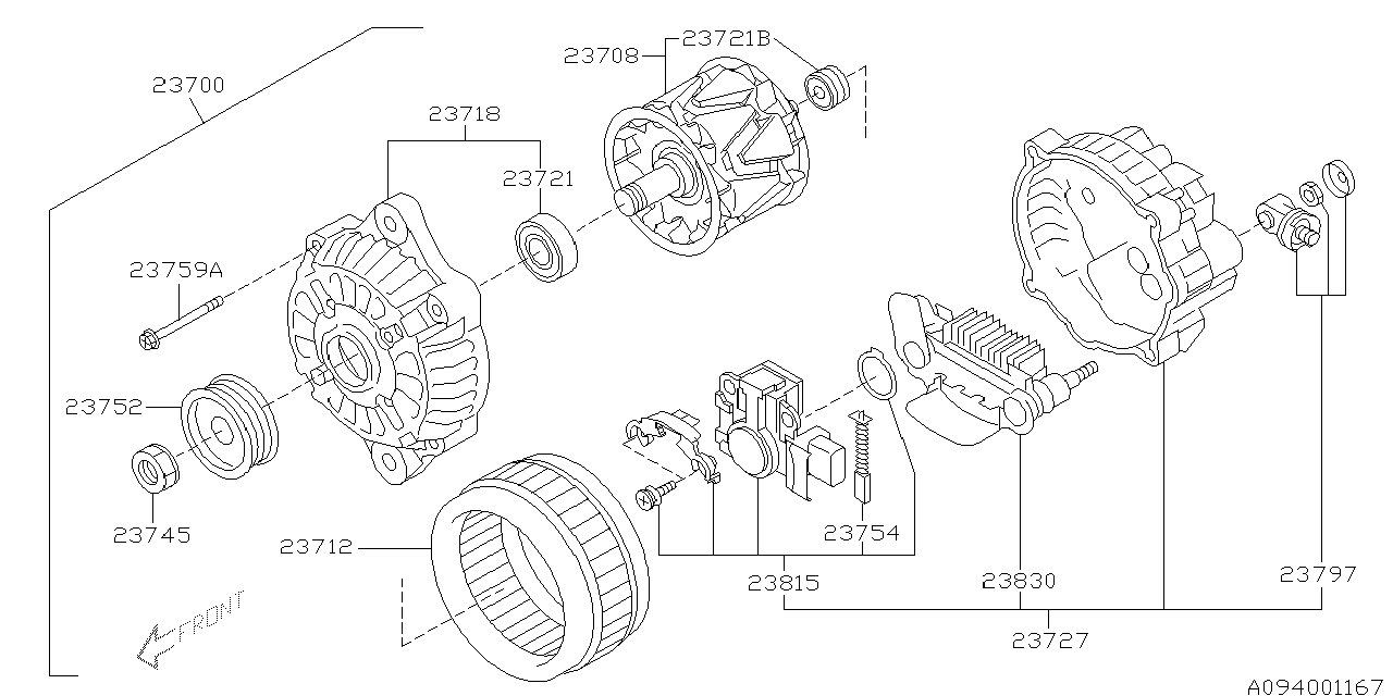 Diagram ALTERNATOR for your 2016 Subaru Impreza  SPORT LIMITED w/EyeSight WAGON 