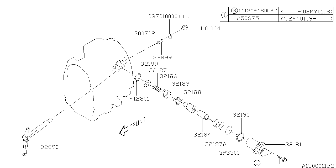 Diagram MT, SHIFTER FORK & SHIFTER RAIL for your Subaru Legacy  