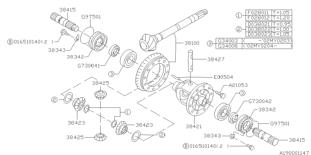 DIFFERENTIAL (TRANSMISSION) Diagram