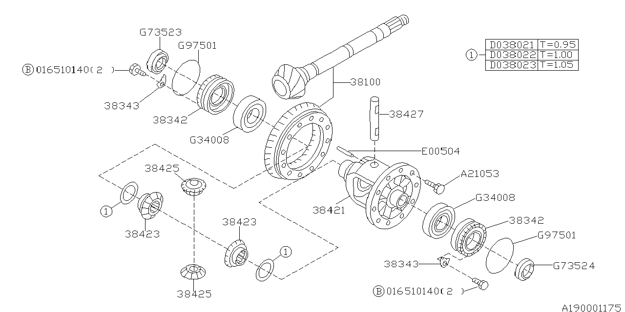 Diagram DIFFERENTIAL (TRANSMISSION) for your 2018 Subaru BRZ   