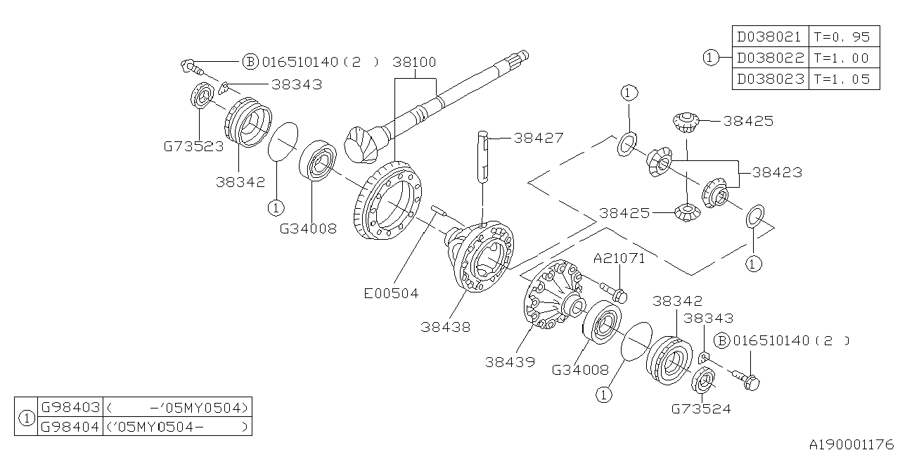 Diagram DIFFERENTIAL (TRANSMISSION) for your 2018 Subaru BRZ   