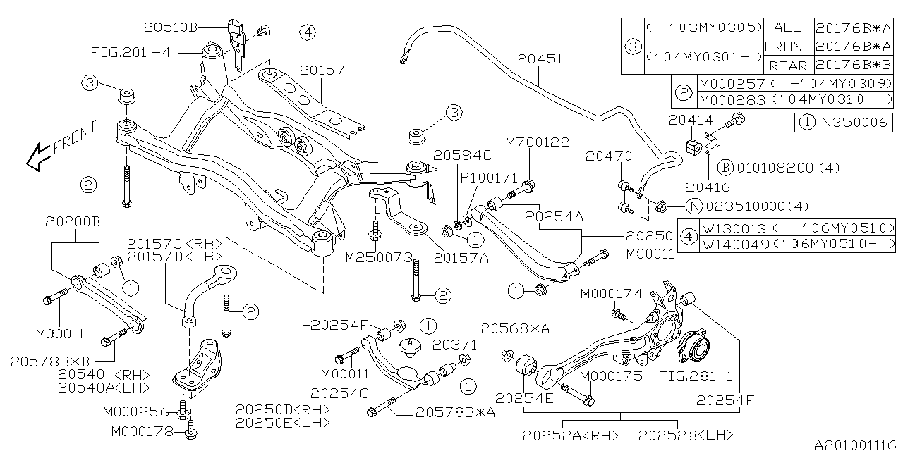 Diagram REAR SUSPENSION for your 2016 Subaru Impreza   