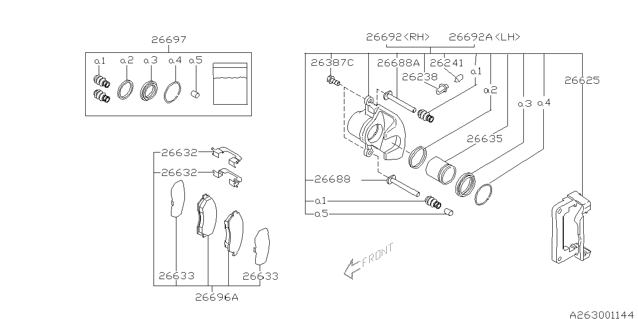 Diagram REAR BRAKE for your 2020 Subaru Impreza   