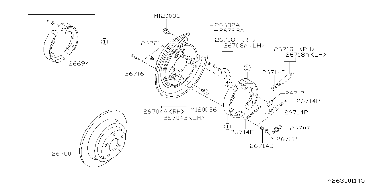 Diagram REAR BRAKE for your 2013 Subaru Impreza   