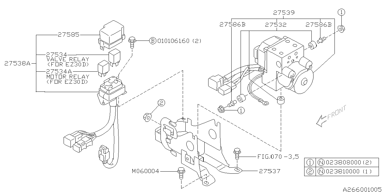 Diagram V.D.C.SYSTEM for your 2004 Subaru Outback   