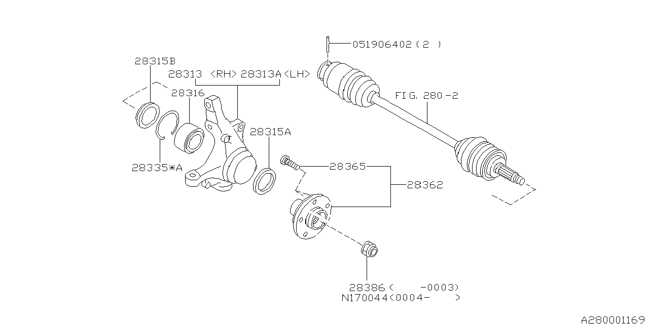 Diagram FRONT AXLE for your 2024 Subaru BRZ   