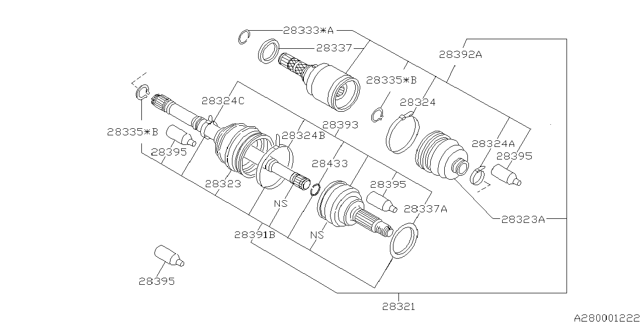 Diagram FRONT AXLE for your 2017 Subaru STI  Base 