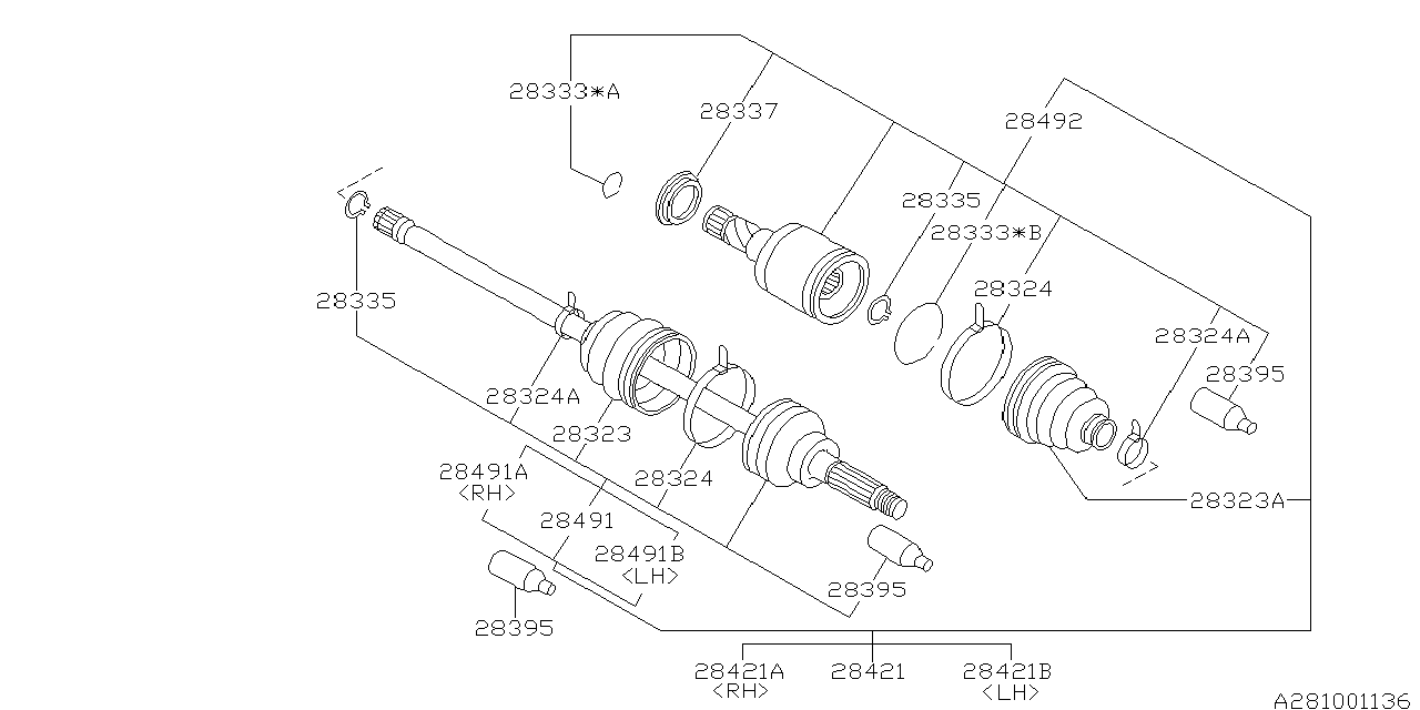 Diagram REAR AXLE for your 2021 Subaru STI   