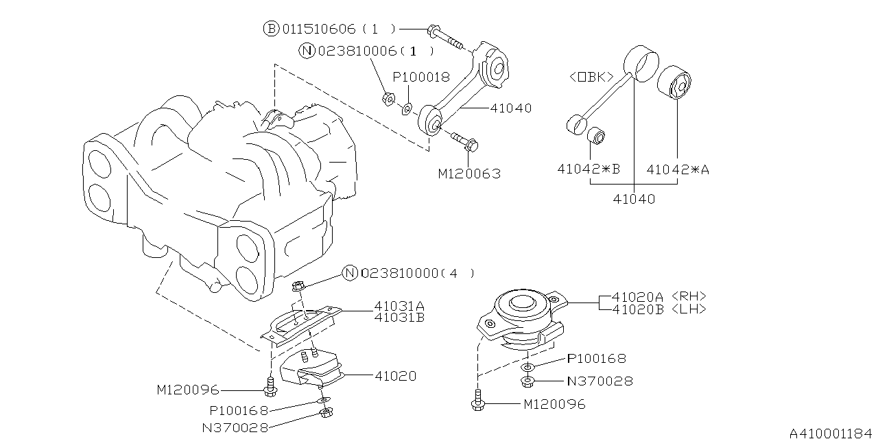 Diagram ENGINE MOUNTING for your 2022 Subaru Forester   