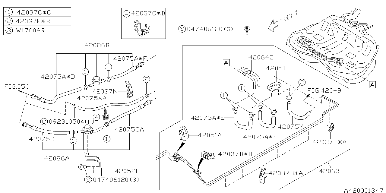 Diagram FUEL PIPING for your 2002 Subaru Forester   