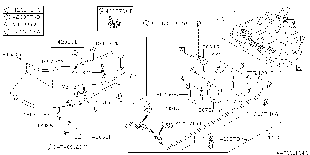 Diagram FUEL PIPING for your 2002 Subaru Forester   