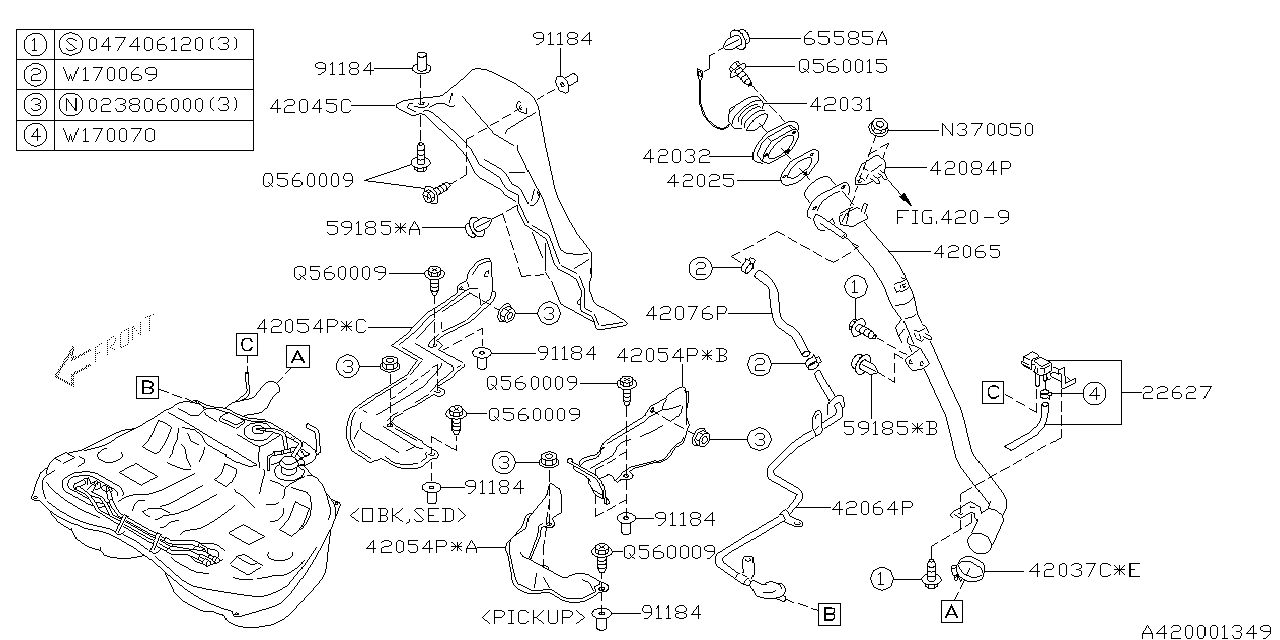 Diagram FUEL PIPING for your 2000 Subaru Impreza 2.5L MT RS Sedan 