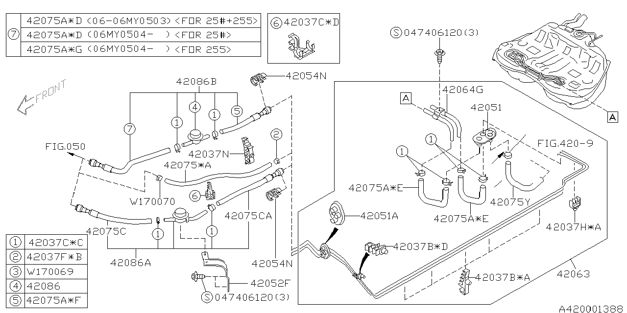 Diagram FUEL PIPING for your 2002 Subaru Forester   