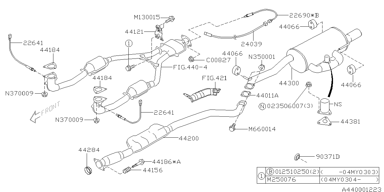 Diagram EXHAUST for your 2002 Subaru WRX 2.0L Turbo 5MT WAGON 