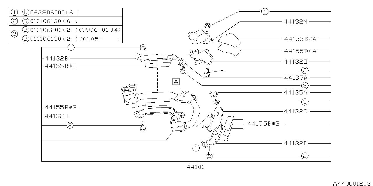 Diagram EXHAUST for your Subaru