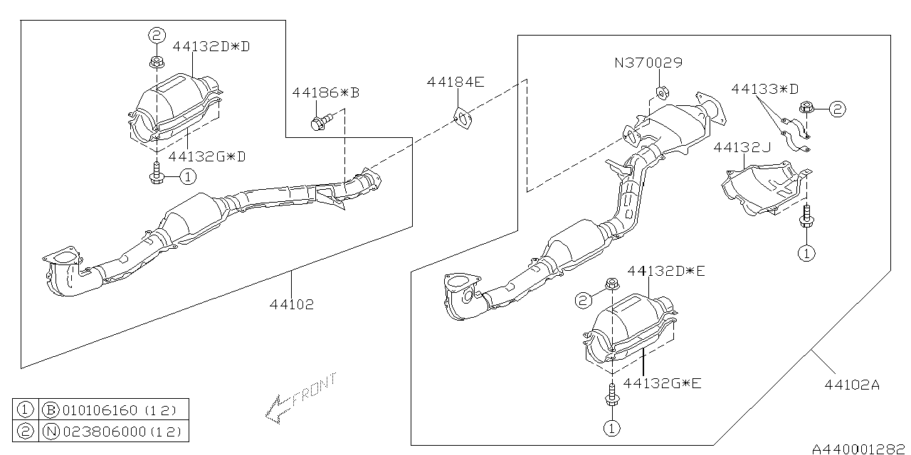 Diagram EXHAUST for your Subaru Legacy 2.5L MT 