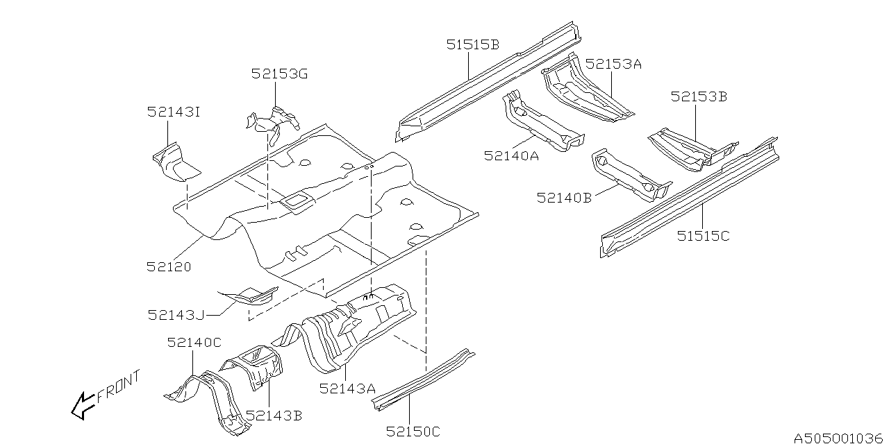 Diagram BODY PANEL for your 2004 Subaru Legacy  GT Wagon 