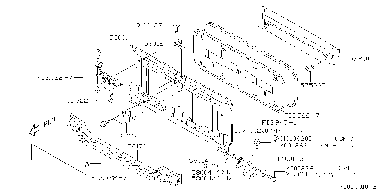 Diagram BODY PANEL for your 2011 Subaru Outback   