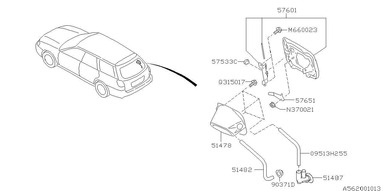 TRUNK & FUEL PARTS Diagram