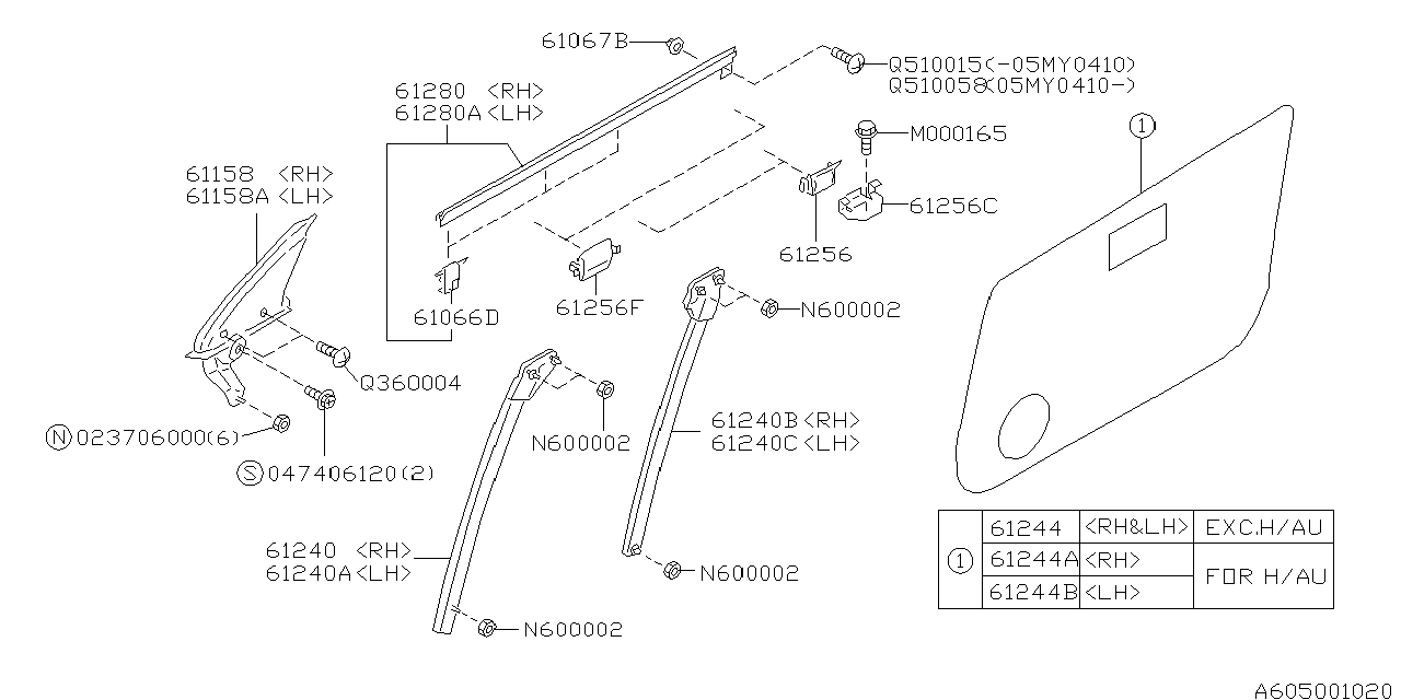 Diagram FRONT DOOR PANEL & REAR(SLIDE)DOOR PANEL for your Subaru BRZ  