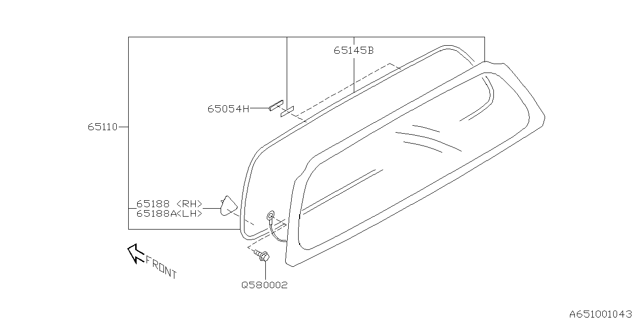 Diagram REAR WINDOW for your 2023 Subaru Crosstrek   