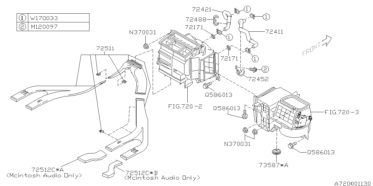 Diagram HEATER SYSTEM for your Subaru Legacy  