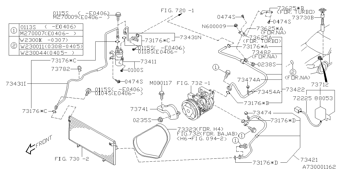 Diagram AIR CONDITIONER SYSTEM for your 2011 Subaru Forester  XT 