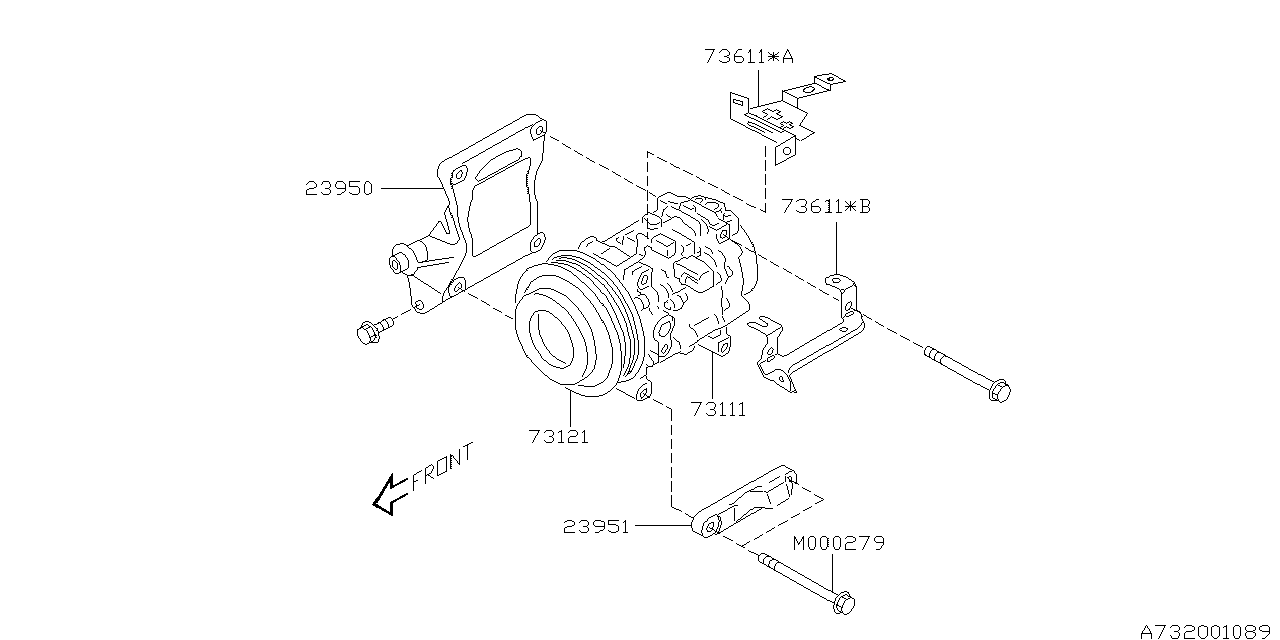 Diagram COMPRESSOR for your 2022 Subaru Outback  Limited 