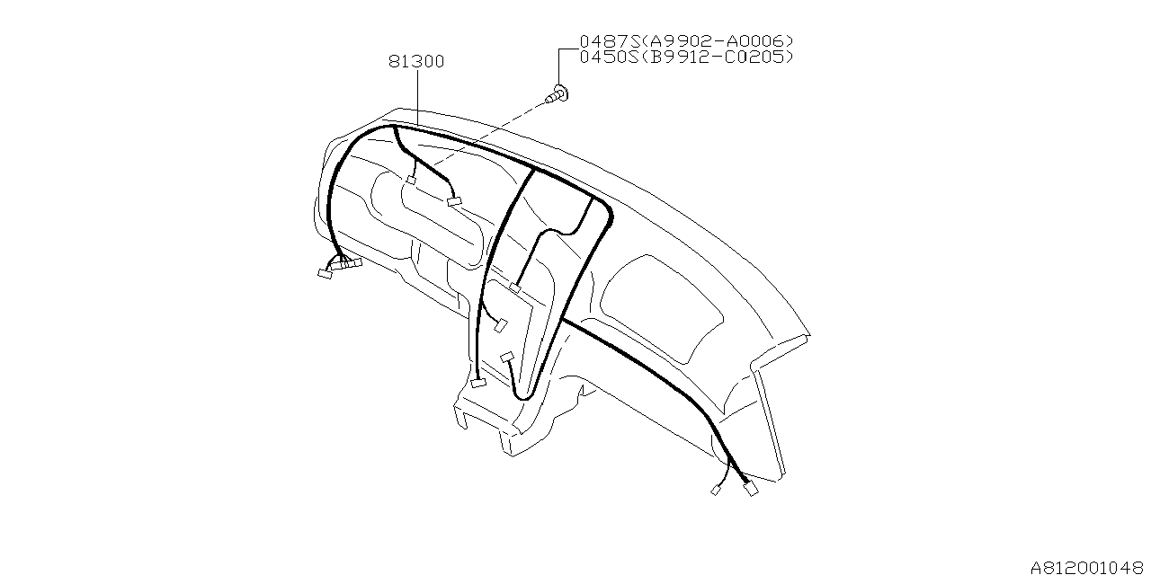 Diagram WIRING HARNESS (INSTRUMENTPANEL) for your 2003 Subaru Legacy  GT Sedan 