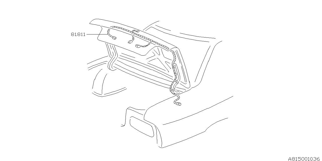 Full size assembly image of CORD (REAR) (1/1)