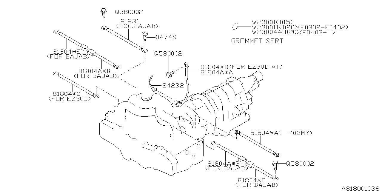 Diagram CORD (ANOTHER) for your 2004 Subaru Legacy   