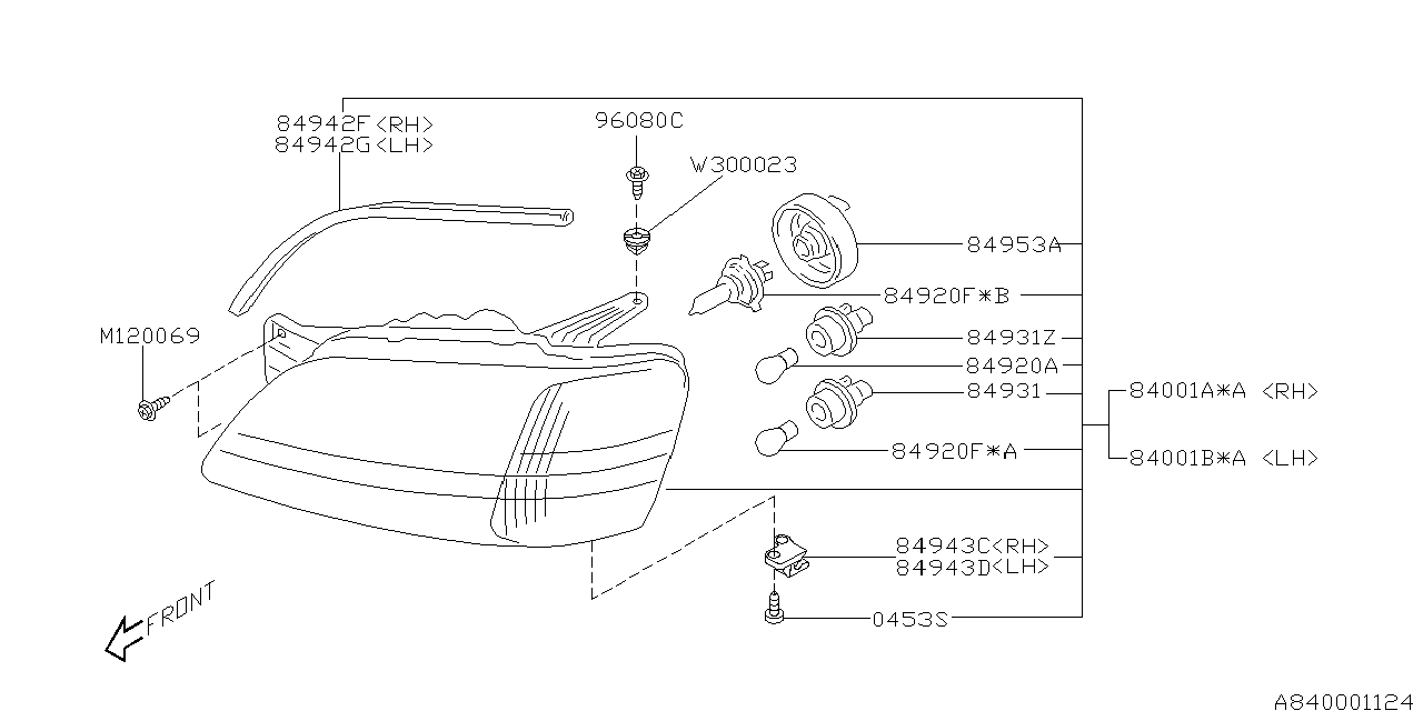 Diagram HEAD LAMP for your 2008 Subaru WRX   