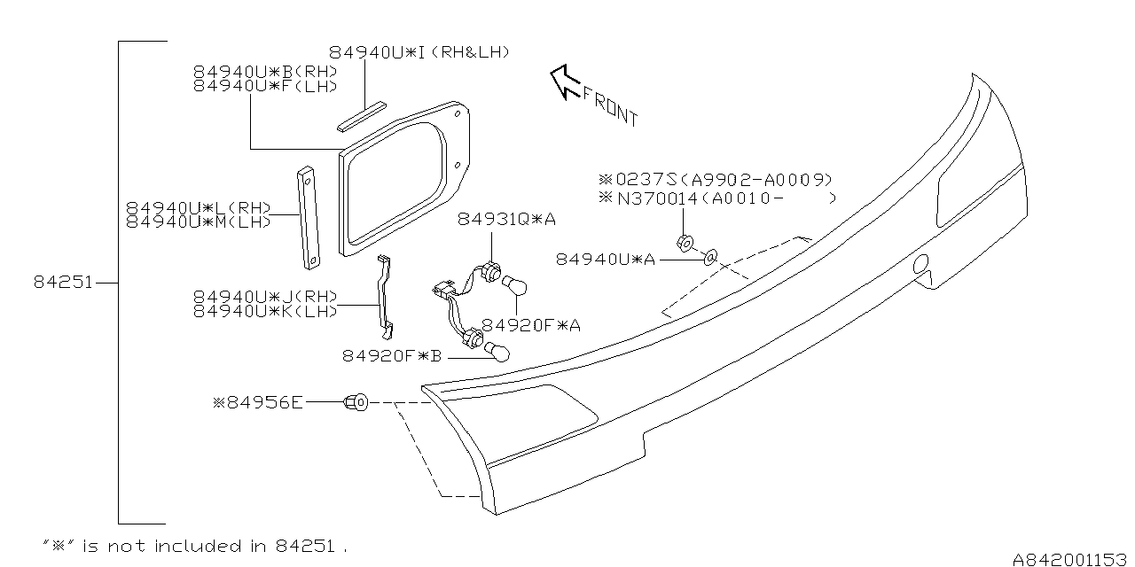 Diagram LAMP (REAR) for your 2003 Subaru Impreza   