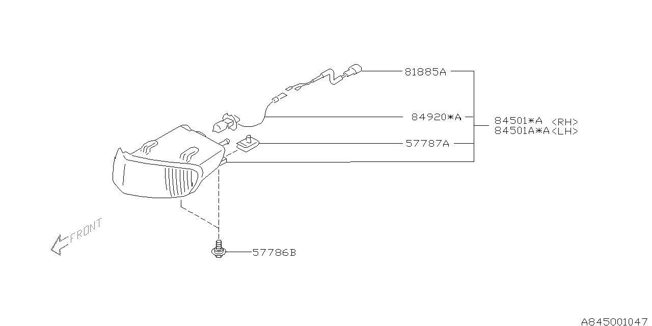 Diagram LAMP (FOG) for your 2002 Subaru Outback   